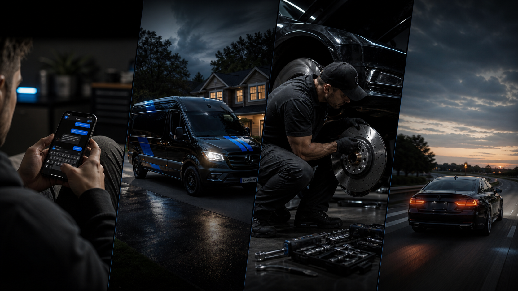 Mobile mechanic service process from phone call to repair completion